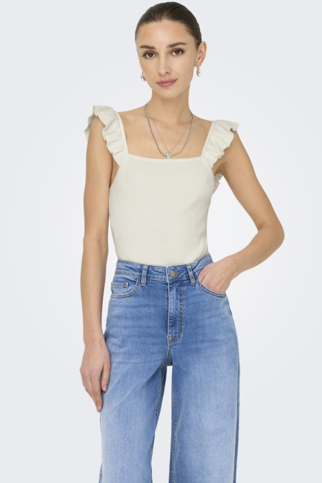 Jacqueline de Yong jdynanna s/l square neck frill top